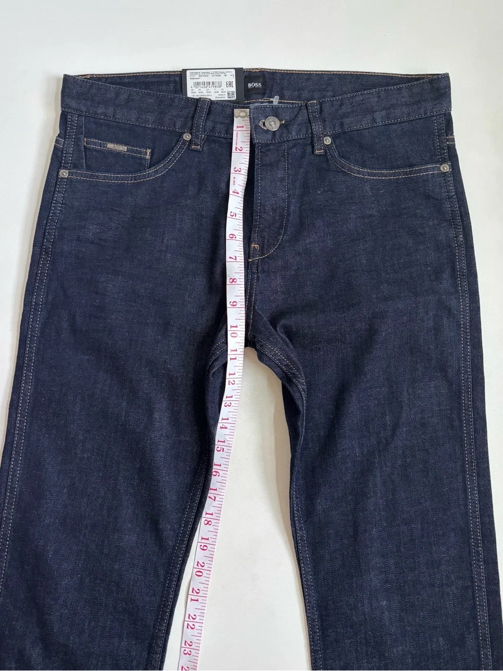 Boss Hugo Boss Slim Fit Stretch Dark Wash Blue Denim Jeans Size 33X32